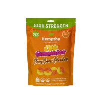Hempthy 1000mg CBD Fizzy Sour Peach Rings Gummies - 50 Pieces