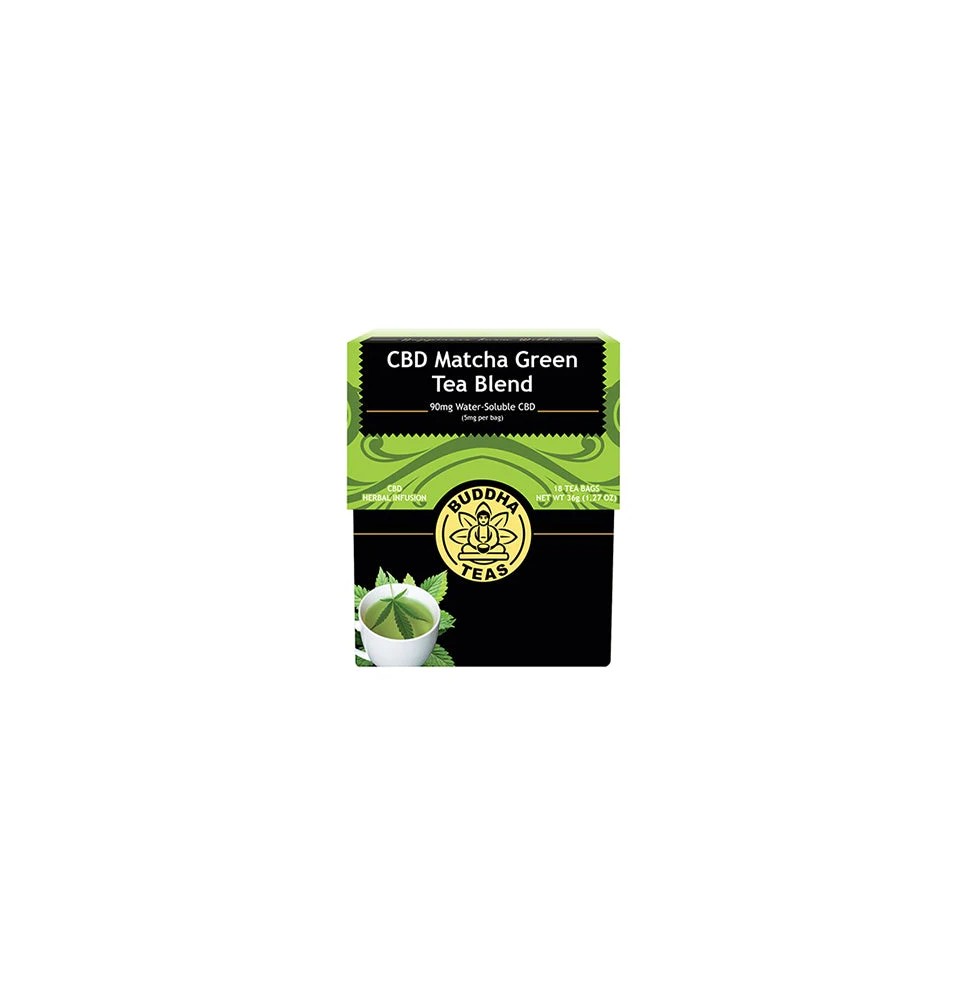 Buddha Teas 5mg CBD Tea Bags - Matcha Green Tea Blend