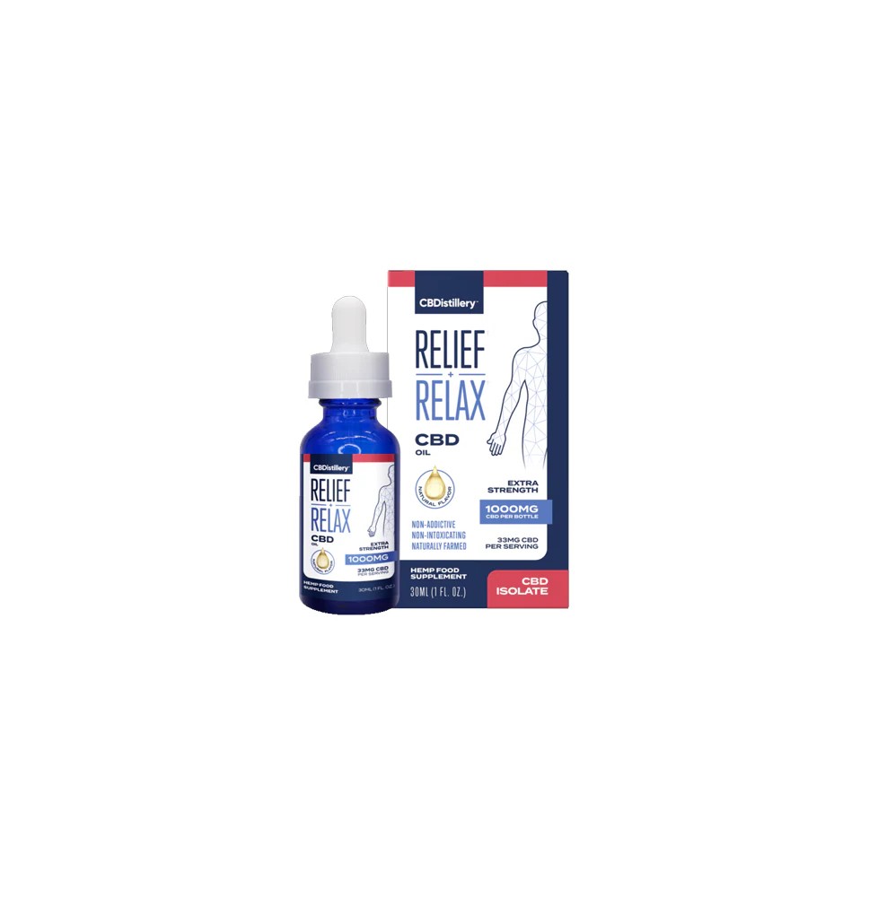 CBDistillery 1000mg CBD Relief + Relax Oil Extra 30ml