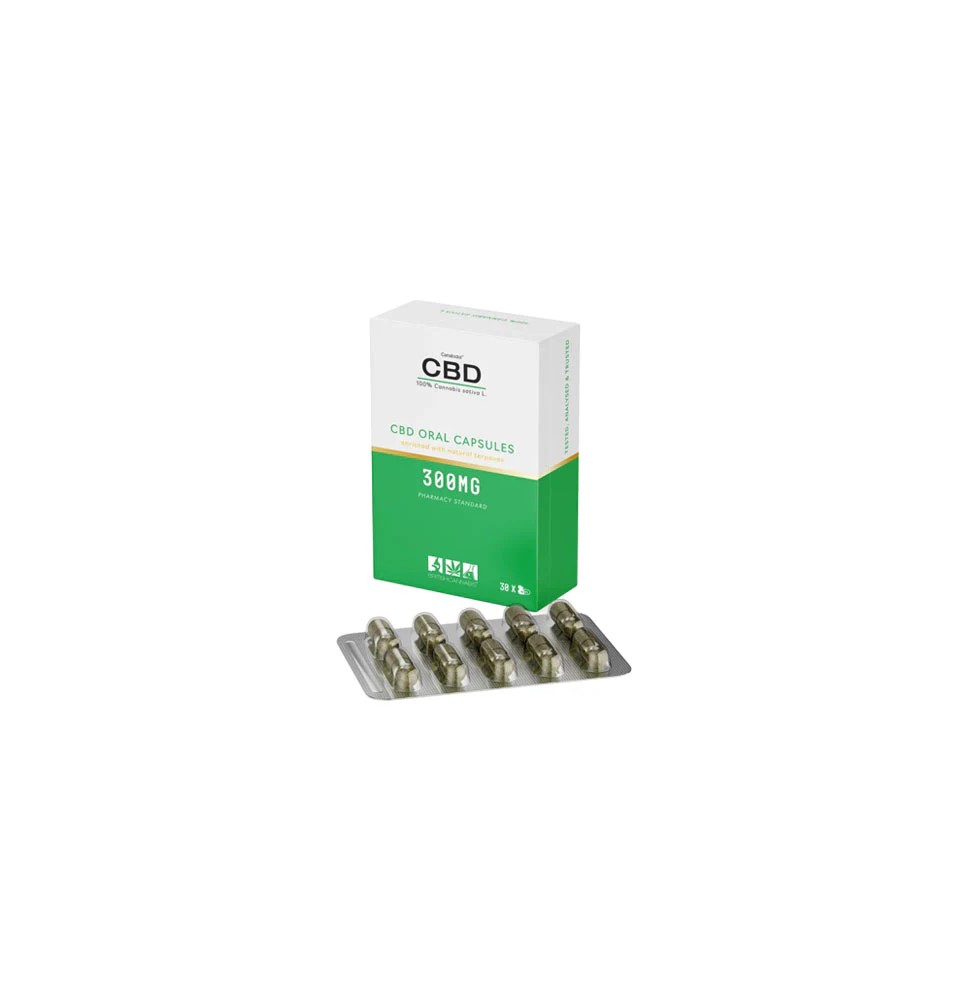 CBD by British Cannabis 300mg CBD 100% Cannabis Oral Capsules - 30 Caps