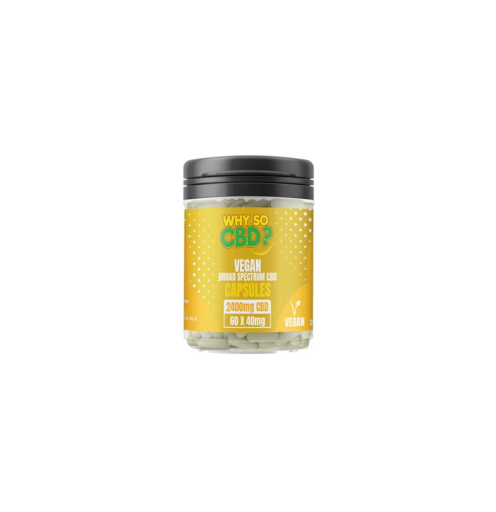 Why So CBD? 2400mg Broad Spectrum CBD Vegan Capsules - 60 Caps