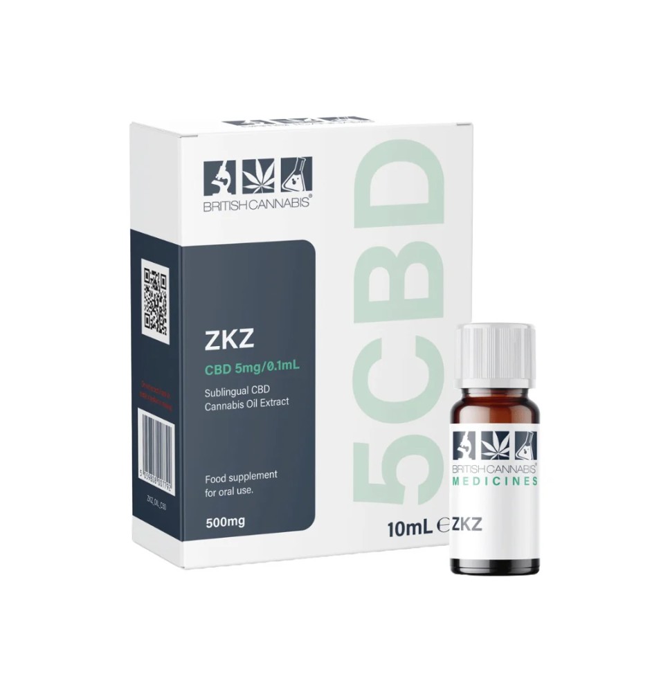 5CBD by British Cannabis 500mg CBD Full Plant Extract ZKZ 10ml