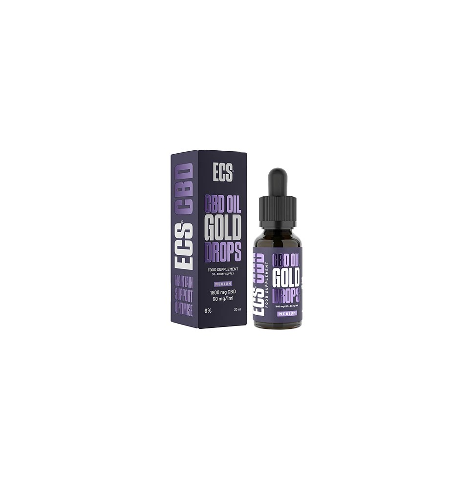Gold Drops CBD Oil 1800mg 6% ECS CBD Oil 30ml