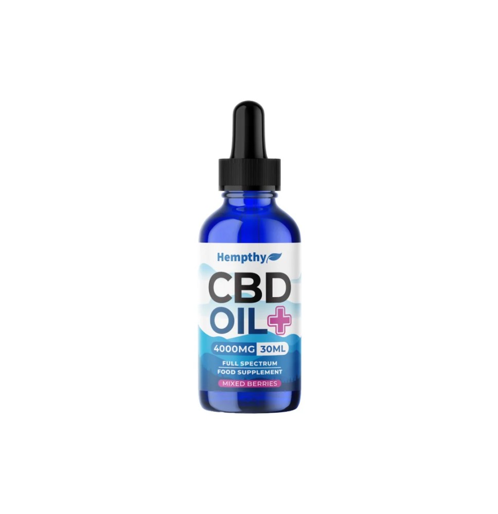 Hempthy 4000mg CBD Oil Full Spectrum Food Supplement Mixed Berries - 30ml