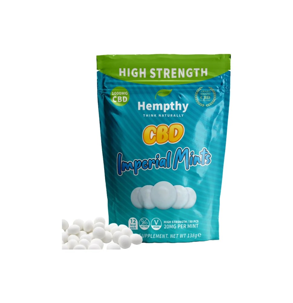 Hempthy 1000mg CBD Imperial Mints - 50 Pieces