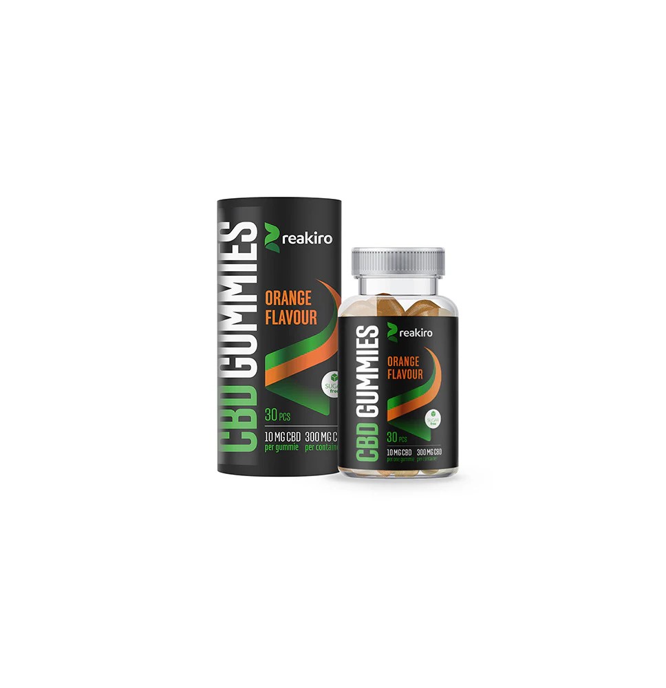 Reakiro 300mg Full Spectrum CBD Orange Vegan Gummies - 30 Pieces