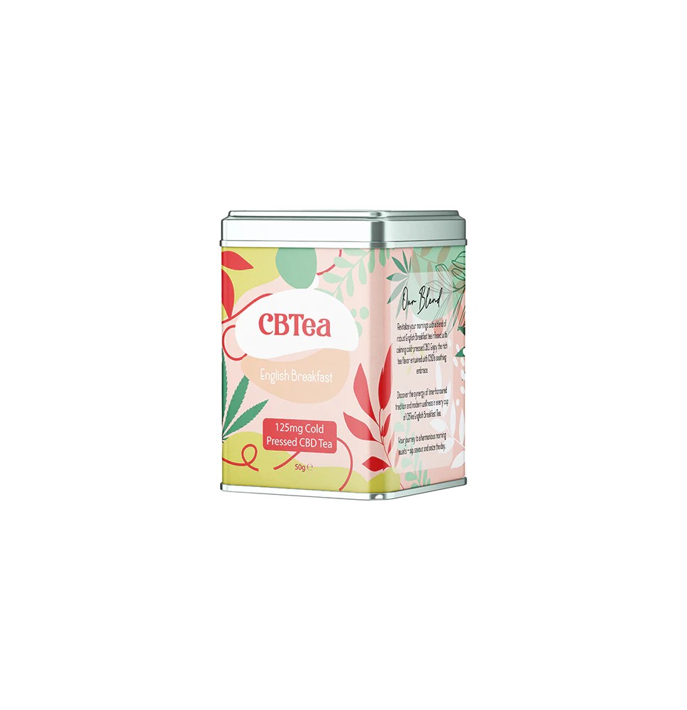 CBTea 125mg Cold Pressed Full Spectrum CBD English Breakfast 50g