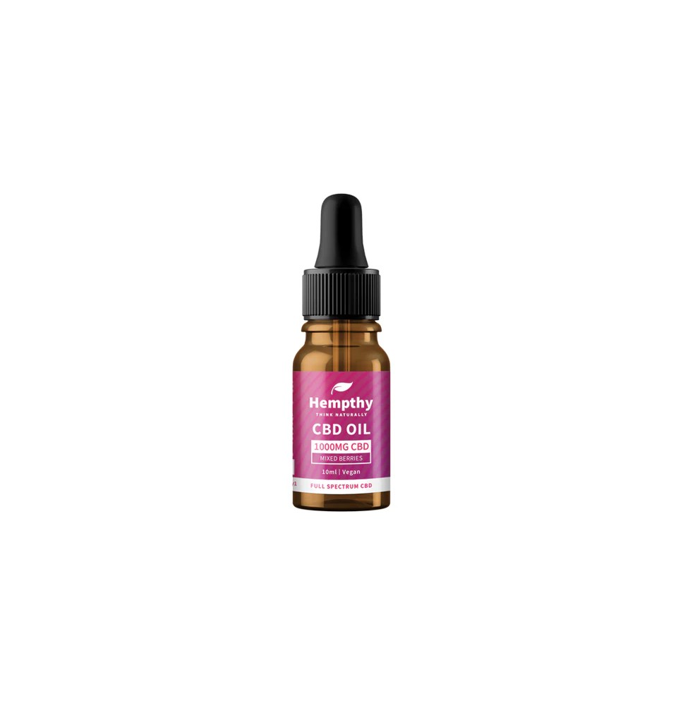 Hempthy 1000mg CBD Oil Full Spectrum Mixed Berries - 10ml