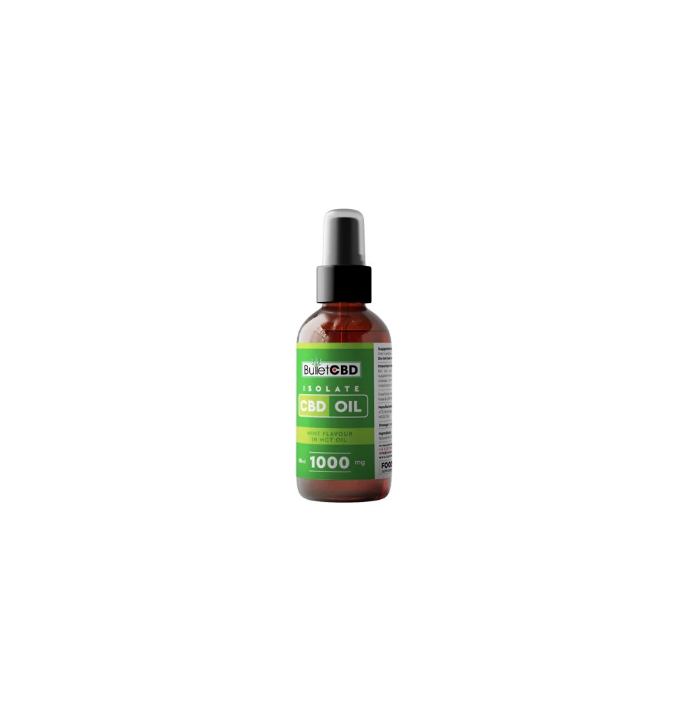 Bullet CBD 1000mg Pure Mint CBD Isolate MCT Oil Spray - 10ml
