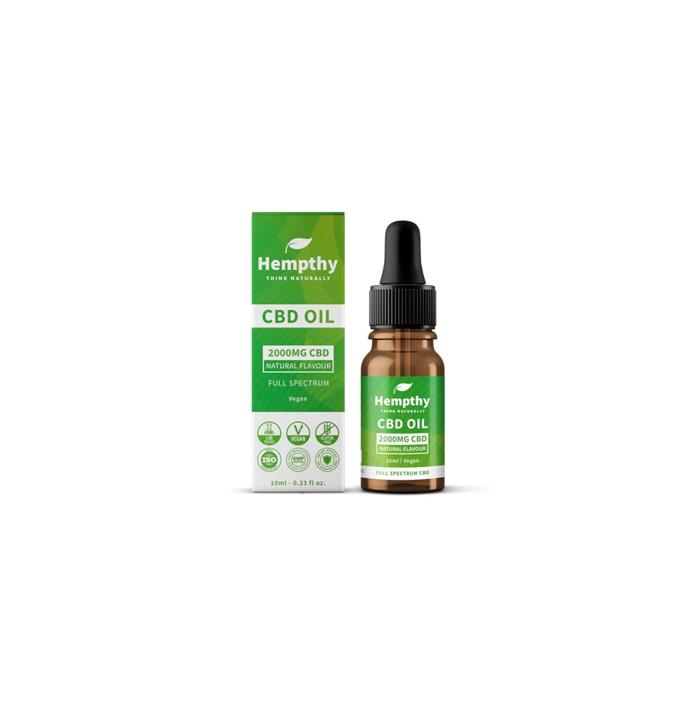 Hempthy 2000mg CBD Oil Full Spectrum Natural - 10ml