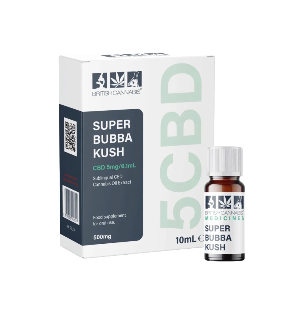 5CBD by British Cannabis 500mg CBD Full Plant Extract Super Bubba Kush 10ml