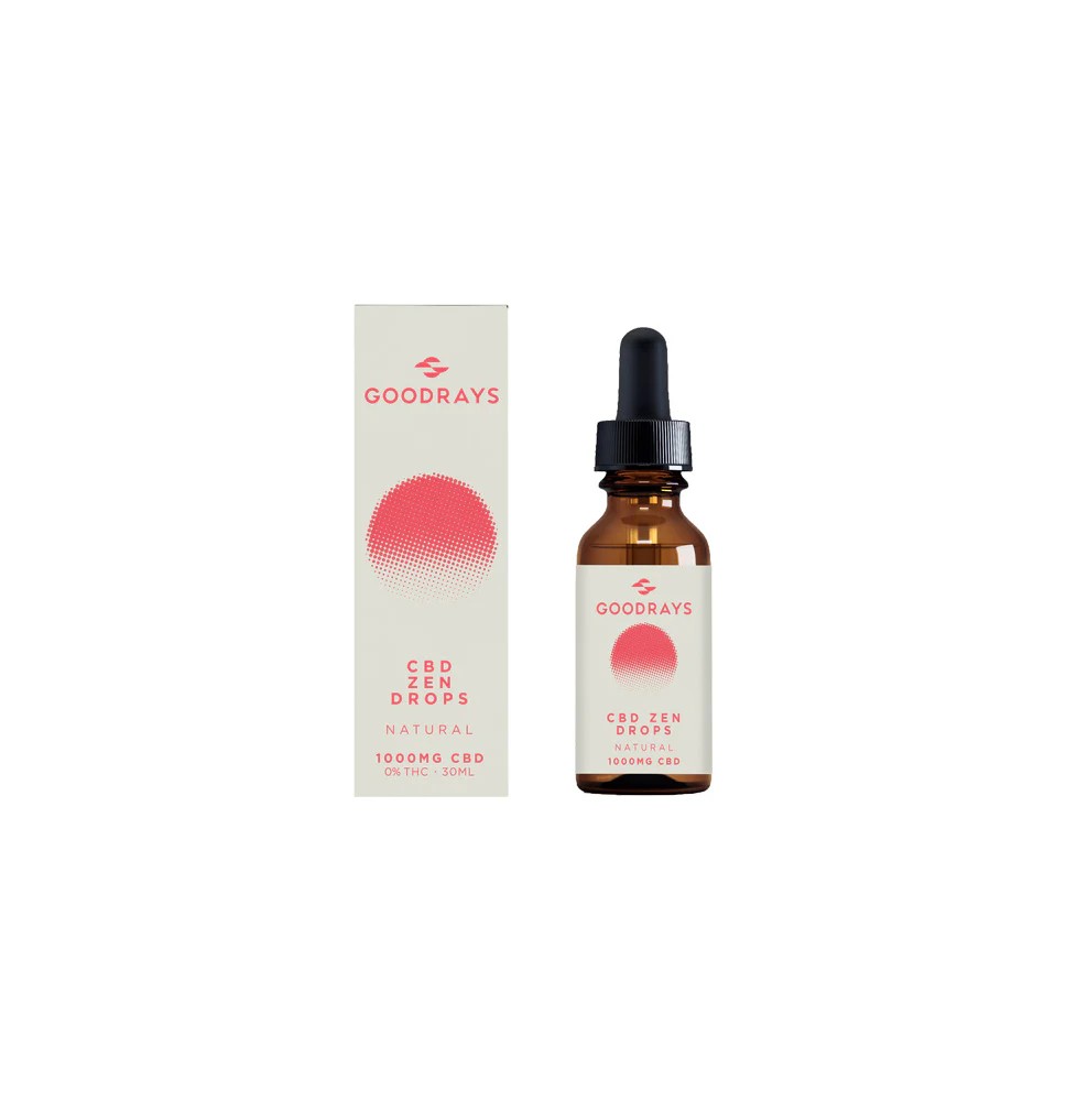 Goodrays 1000mg CBD Natural Zen Drops - 30ml