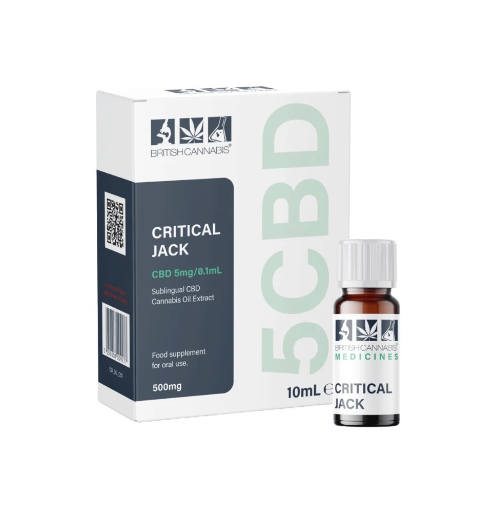 5CBD by British Cannabis 500mg CBD Full Plant Extract Critical Jack 10ml