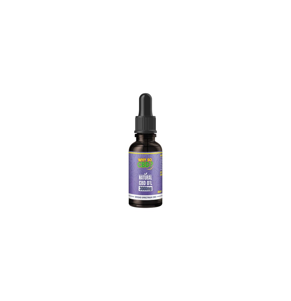 Why So CBD? 3000mg Broad-Spectrum CBD Natural Oil - 30ml