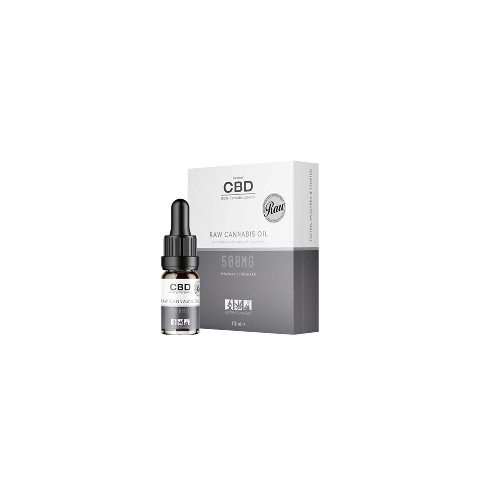 CBD by British Cannabis 500mg CBD Raw Cannabis Oil Drops 10ml