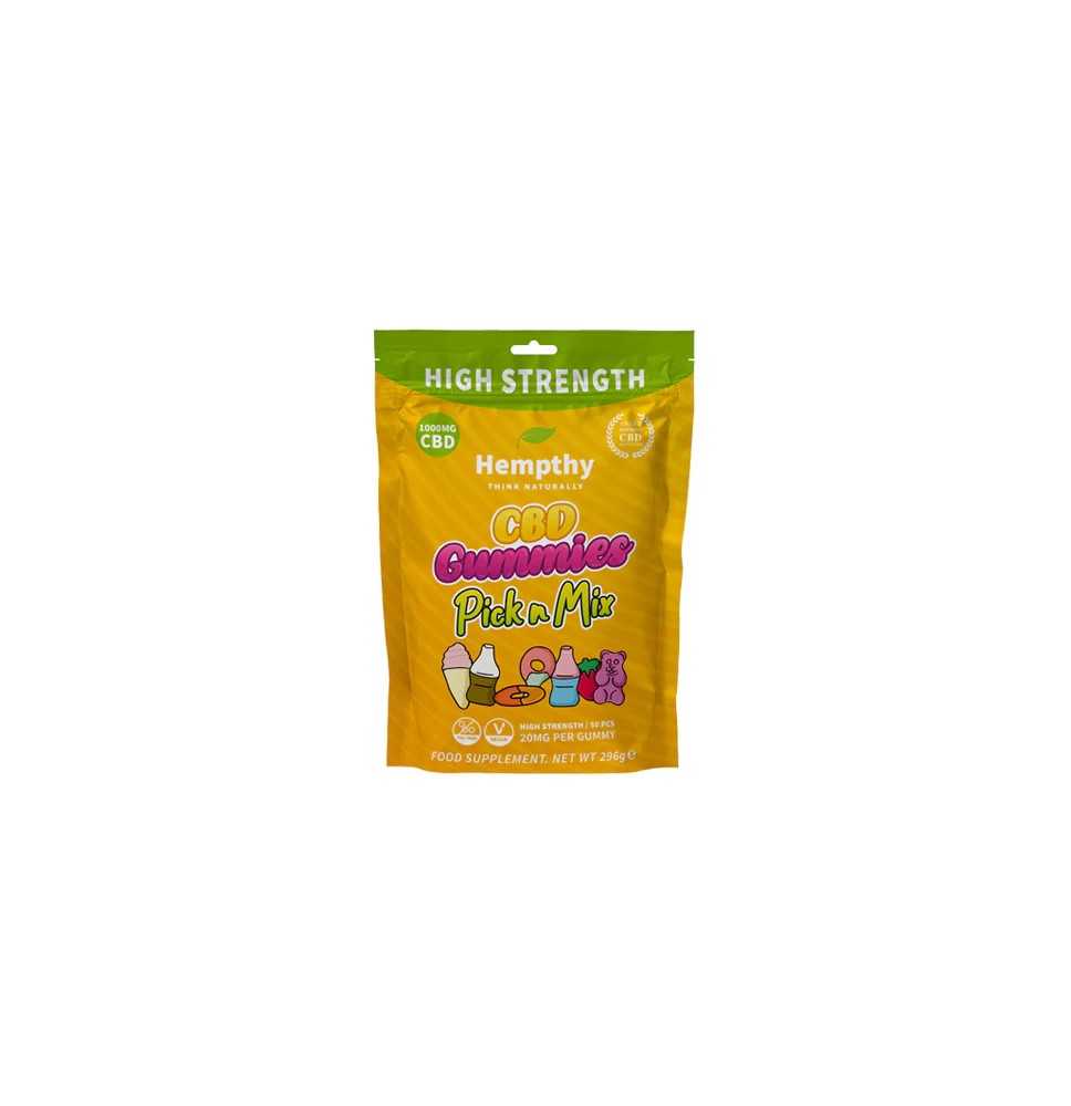 Hempthy 1000mg CBD Pick n Mix Gummies - 50 Pieces
