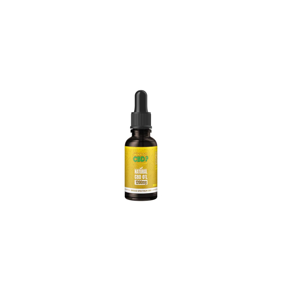Why So CBD? 1200mg Broad-Spectrum CBD Natural Oil - 30ml