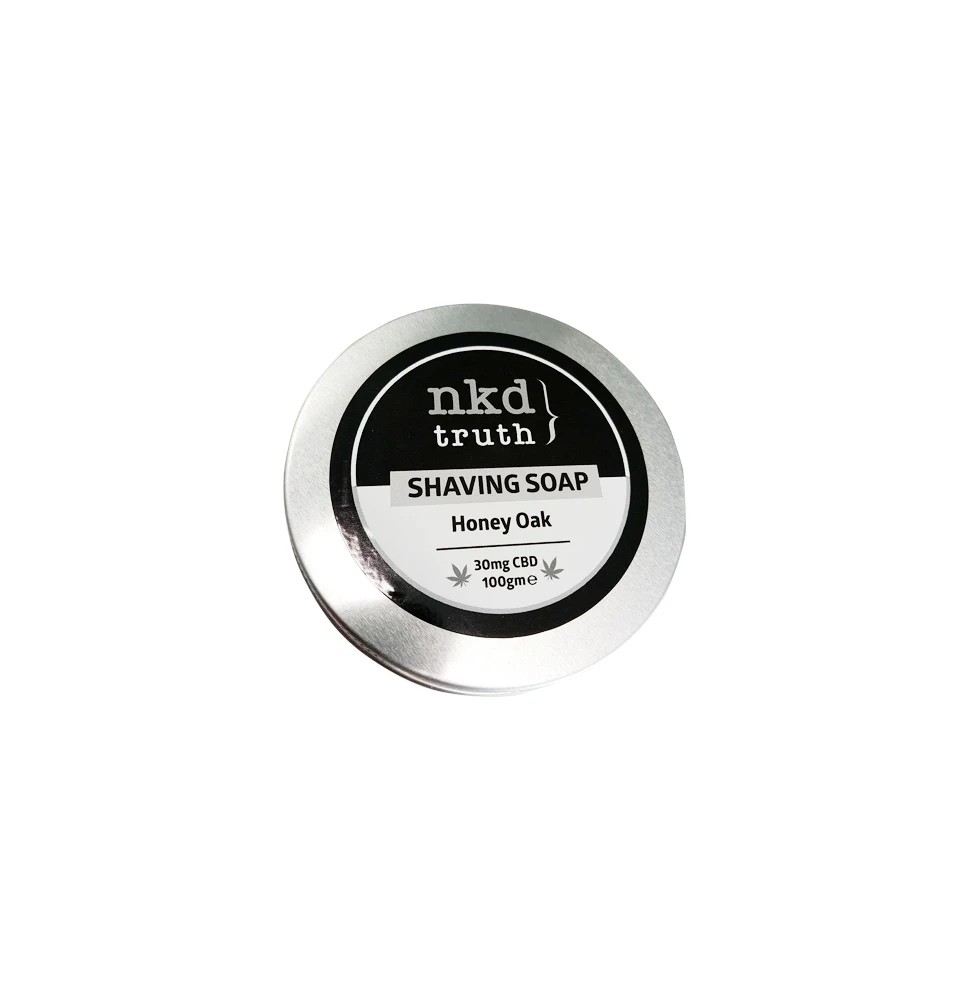NKD 30mg CBD Speciality Shaving Soap 100g - Honey Oak (Buy 1 Get 1 Free)