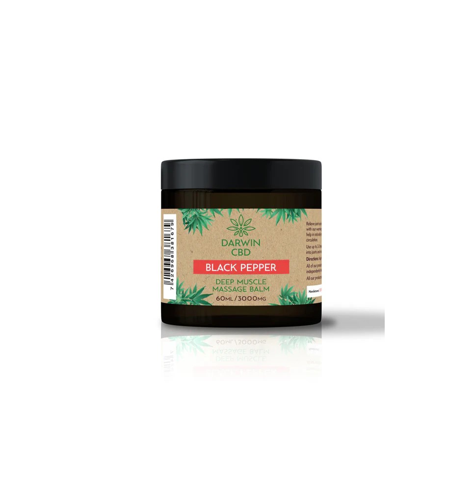Darwin CBD 3000mg CBD Black Pepper Massage Balm - 60ml