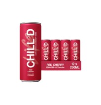 12 x CHILL°D 20mg CBD Sparkling Drink 250ml Red Cherry