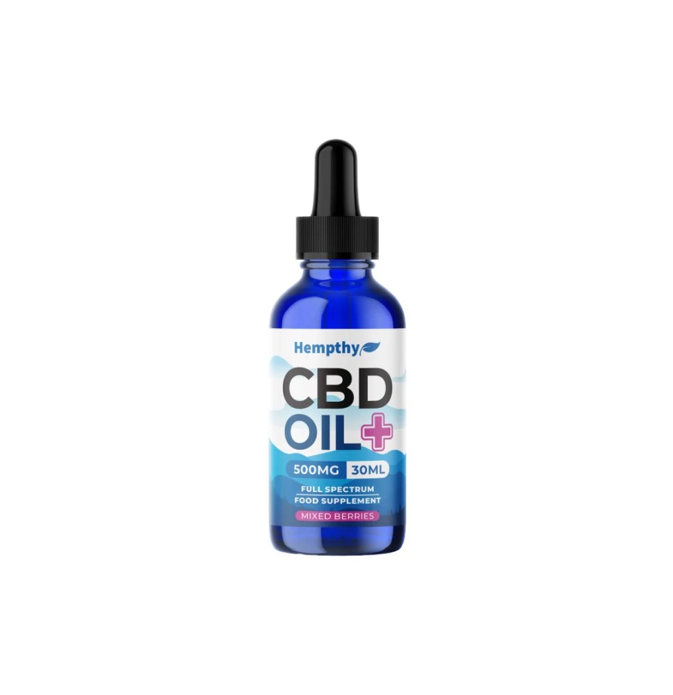 Hempthy 500mg CBD Oil Full Spectrum Food Supplement Mixed Berries - 30ml