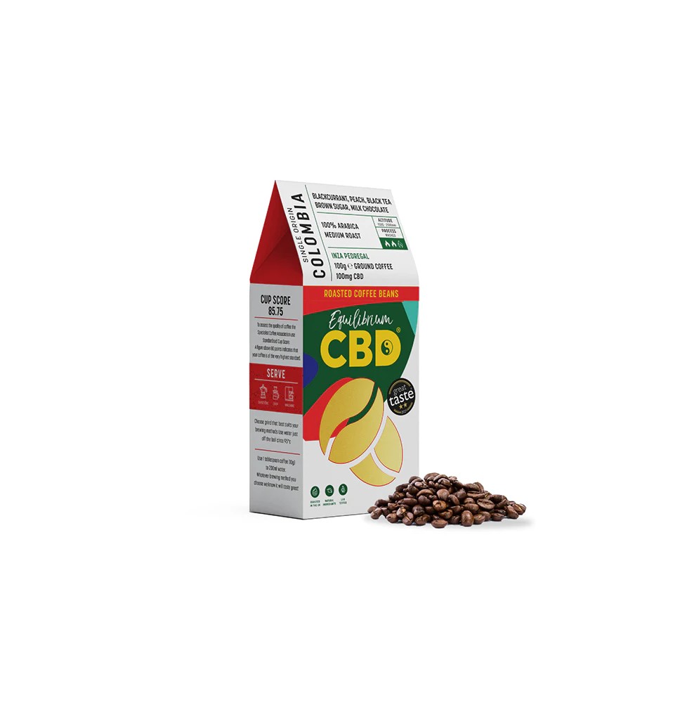 Equilibrium CBD 100mg Full Spectrum Whole Coffee Beans - 100g (Buy 1 Get 1 Free)