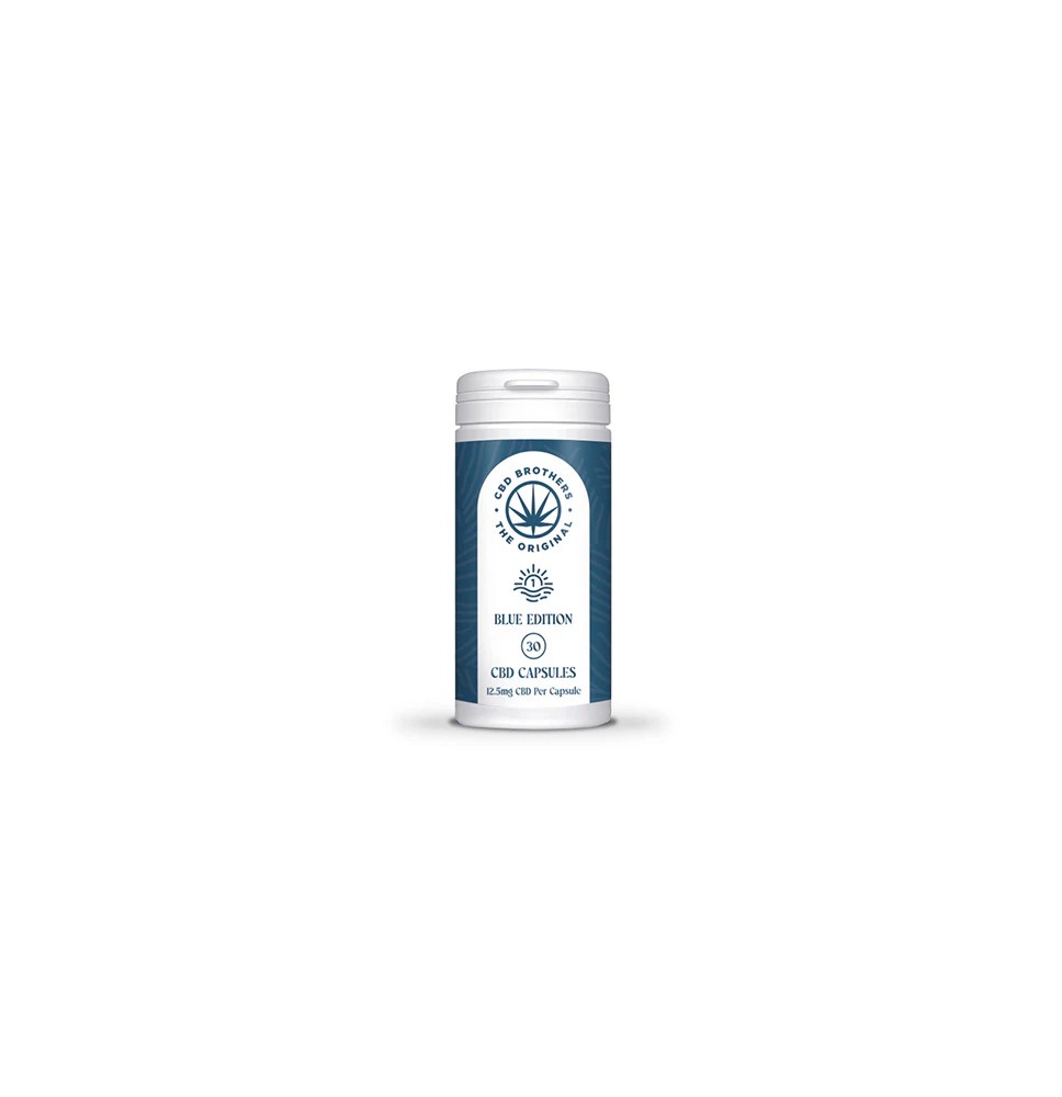 CBD Brothers Blue Edition 375mg CBD/CBDA Vegan Capsules - 30 Caps