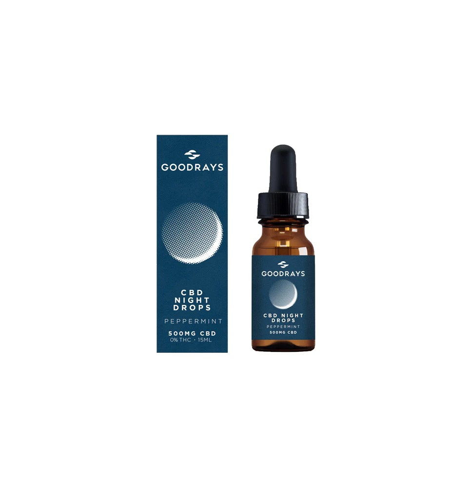 Goodrays 500mg CBD Peppermint Night Drops - 15ml