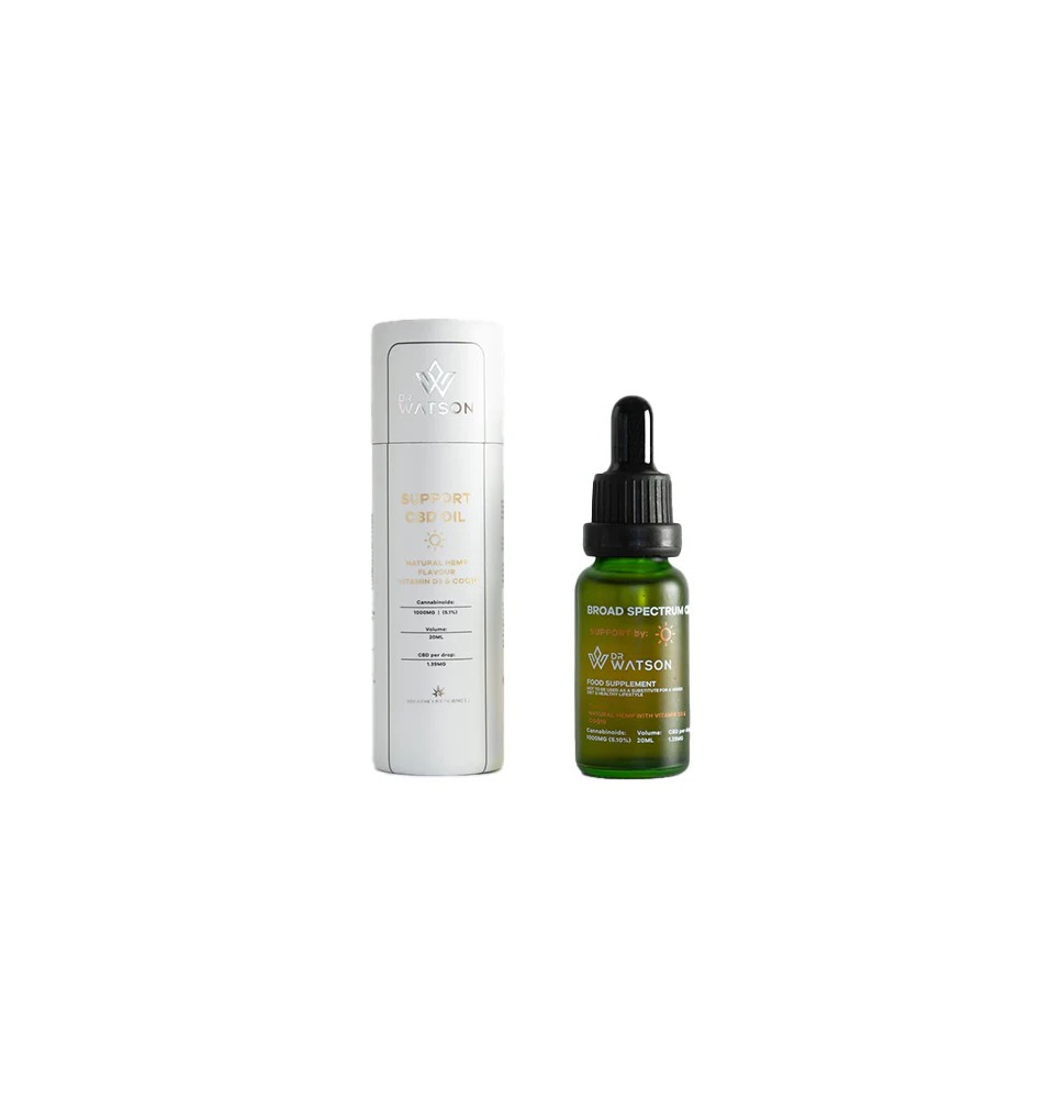 Dr Watson 1000mg Broad-Spectrum Support CBD Oil 20ml