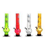 6 x Small Leaf Printed Acrylic Bong - FMP