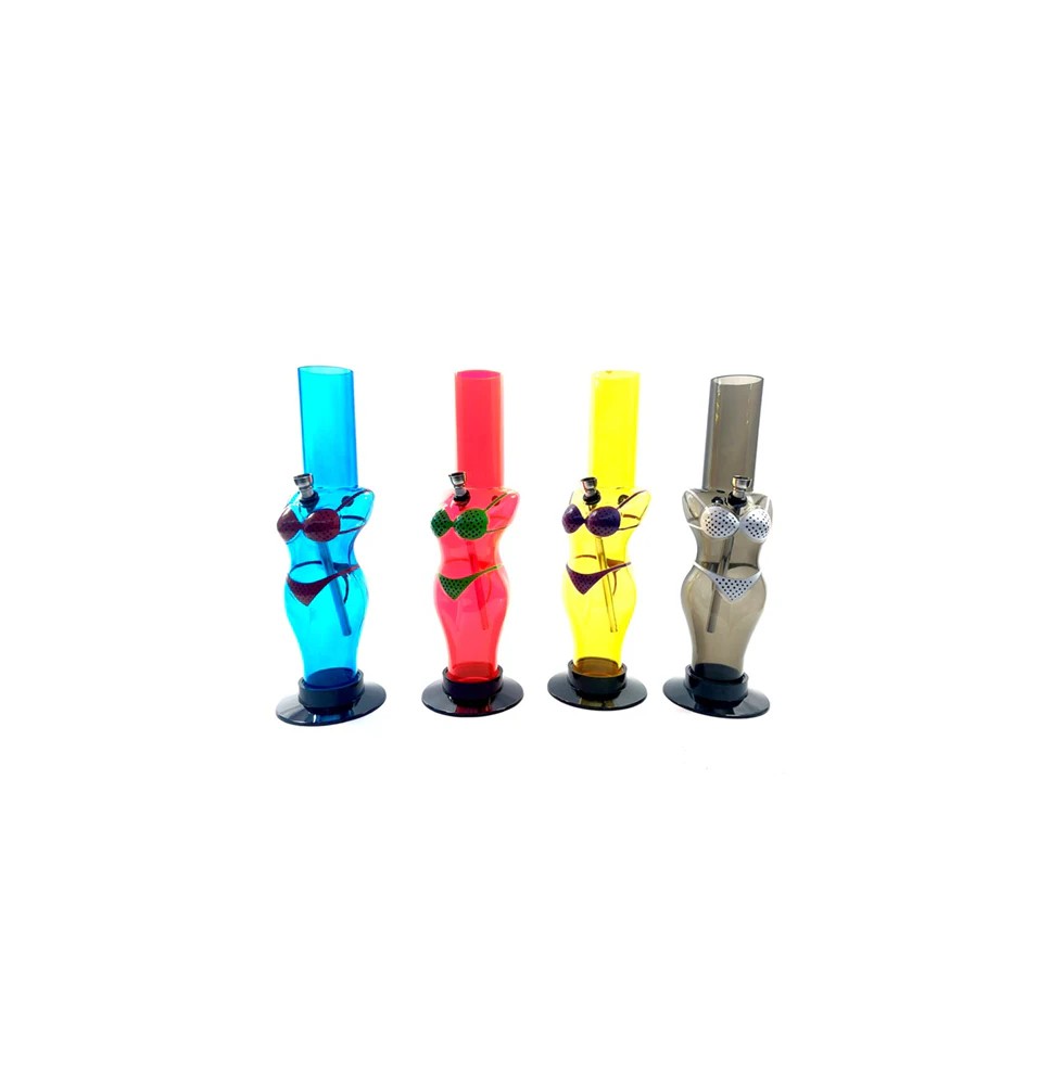 6 x 14" Bikini Design Acrylic Bong - FA16 (GS1980)