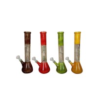 6 x 12" Classic Mixed Colour Glass Bong - GB24