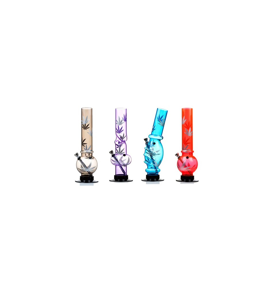 14" Mixed Design Medium Acrylic Bong - FAP(GS0440)