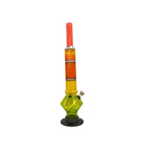 14" Rasta Acrylic Bong - WB-08C