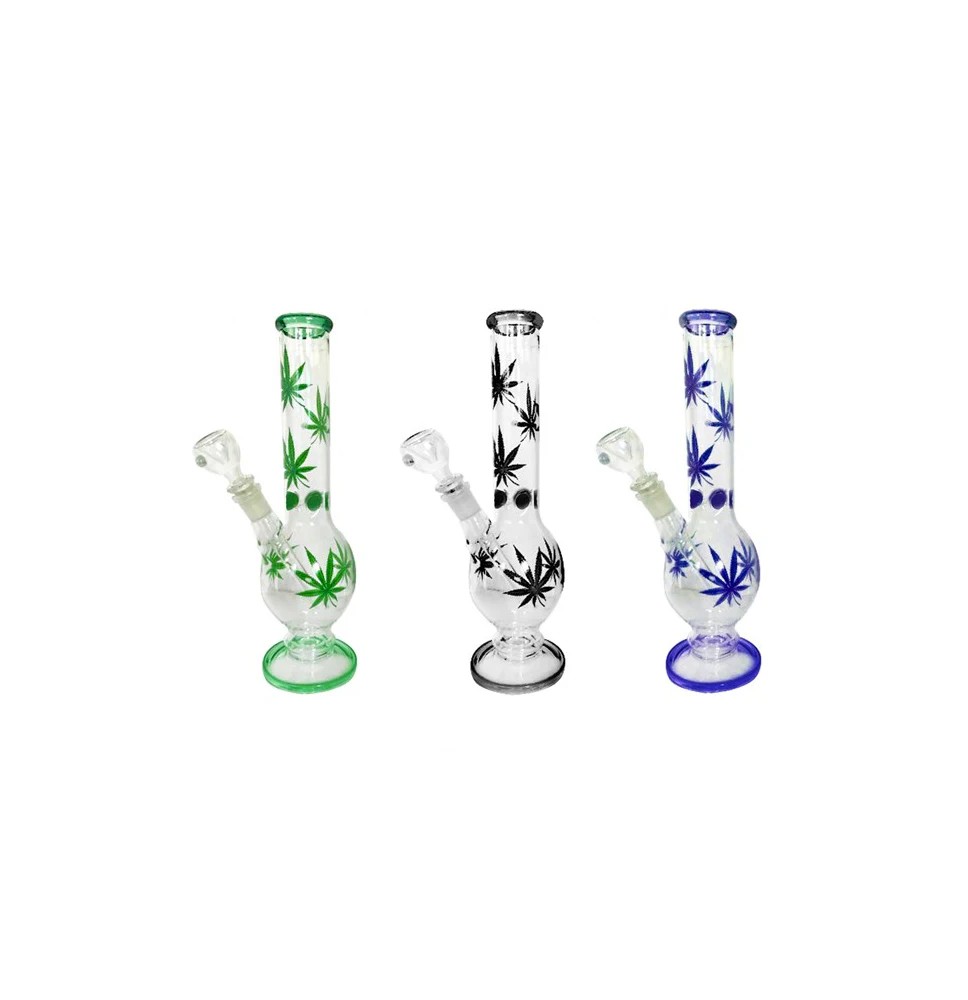6 x 4Smoke 14" Leaf Design Glass Bong - GB66 / GB67