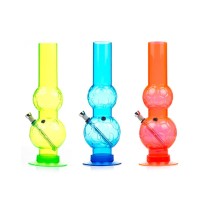 6 x 14" Medium Football Shaped Acrylic Bong - 10377