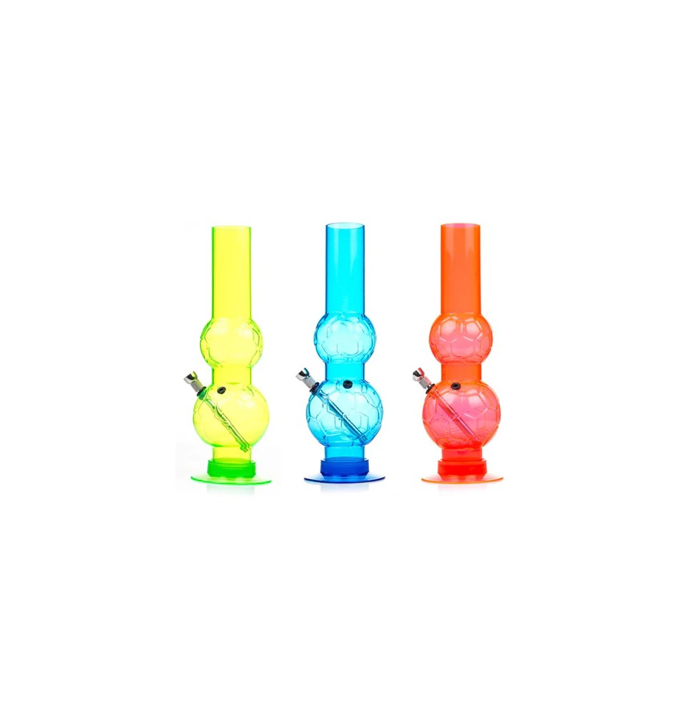 6 x 14" Medium Football Shaped Acrylic Bong - 10377