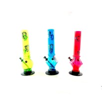 6 x Small Bob Marley Printed Acrylic Bong - FMP Bob