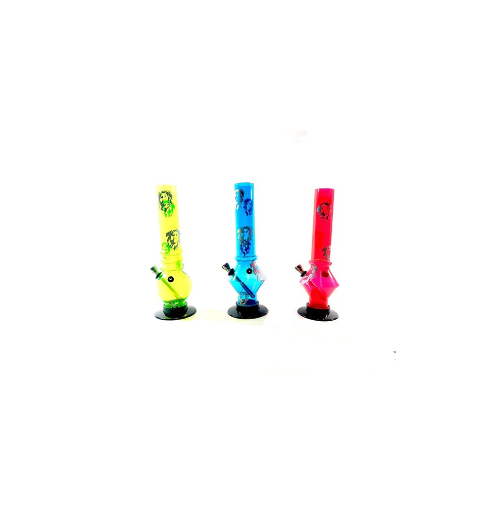 6 x Small Bob Marley Printed Acrylic Bong - FMP Bob