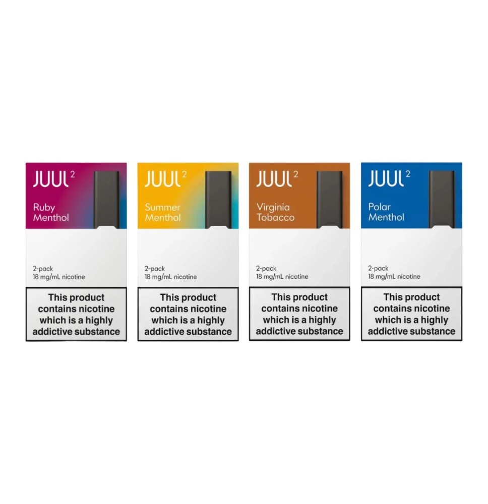 18mg JUUL 2 Prefilled Vape Pods 400 Puffs - 2 Pcs