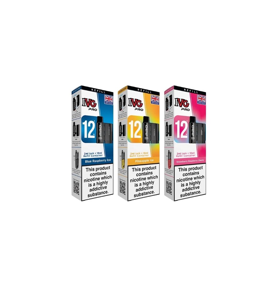 10mg IVG Pro 12 Refill Pods 10000 Puffs