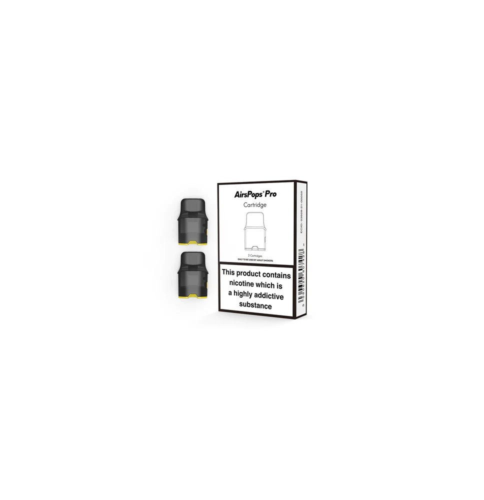 AirsPops By AIRSCREAM Replacement Pro Pod Cartridges 2PCS 2ml (No Coils Included)