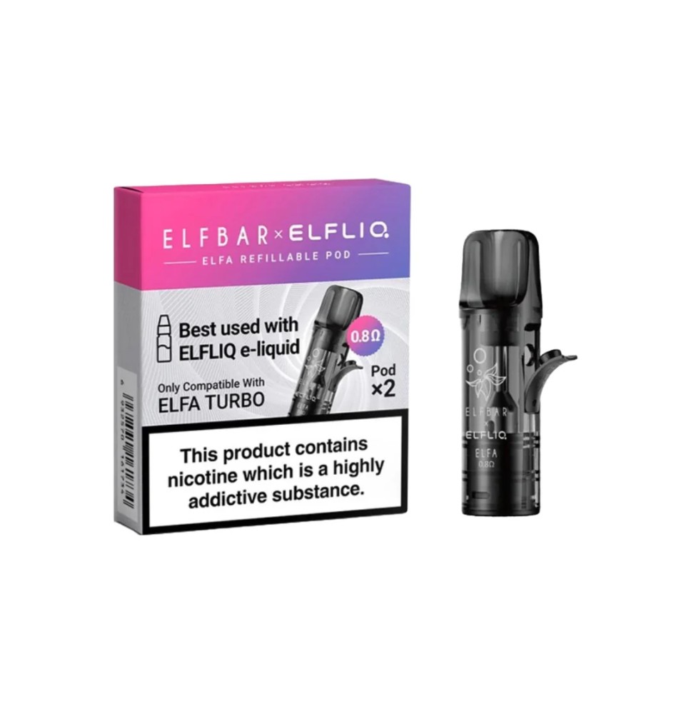 Elfliq Elfa Turbo Refillable Pods 2ml - 2 pcs (0.8Ohm)