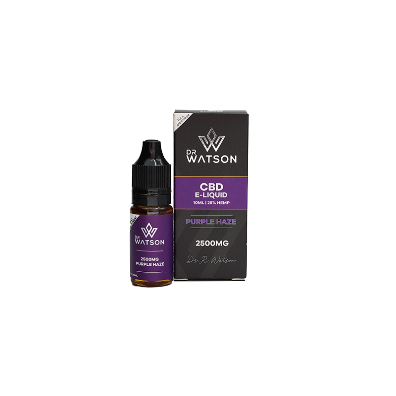 Buy Dr Watson 2500mg CBD Purple Haze E-Liquid - 10ml | Express Highs UK