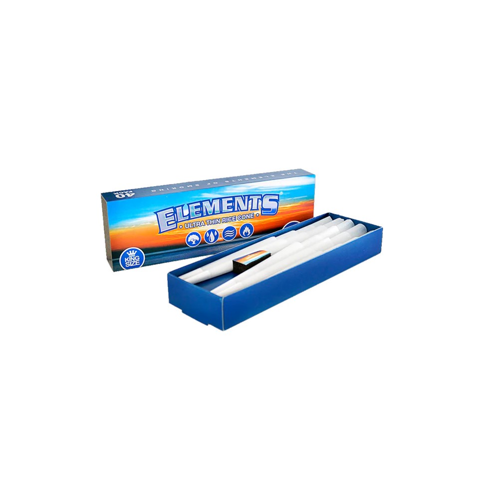 40 Elements Ultra Thin King Size Pre-Rolled Cones