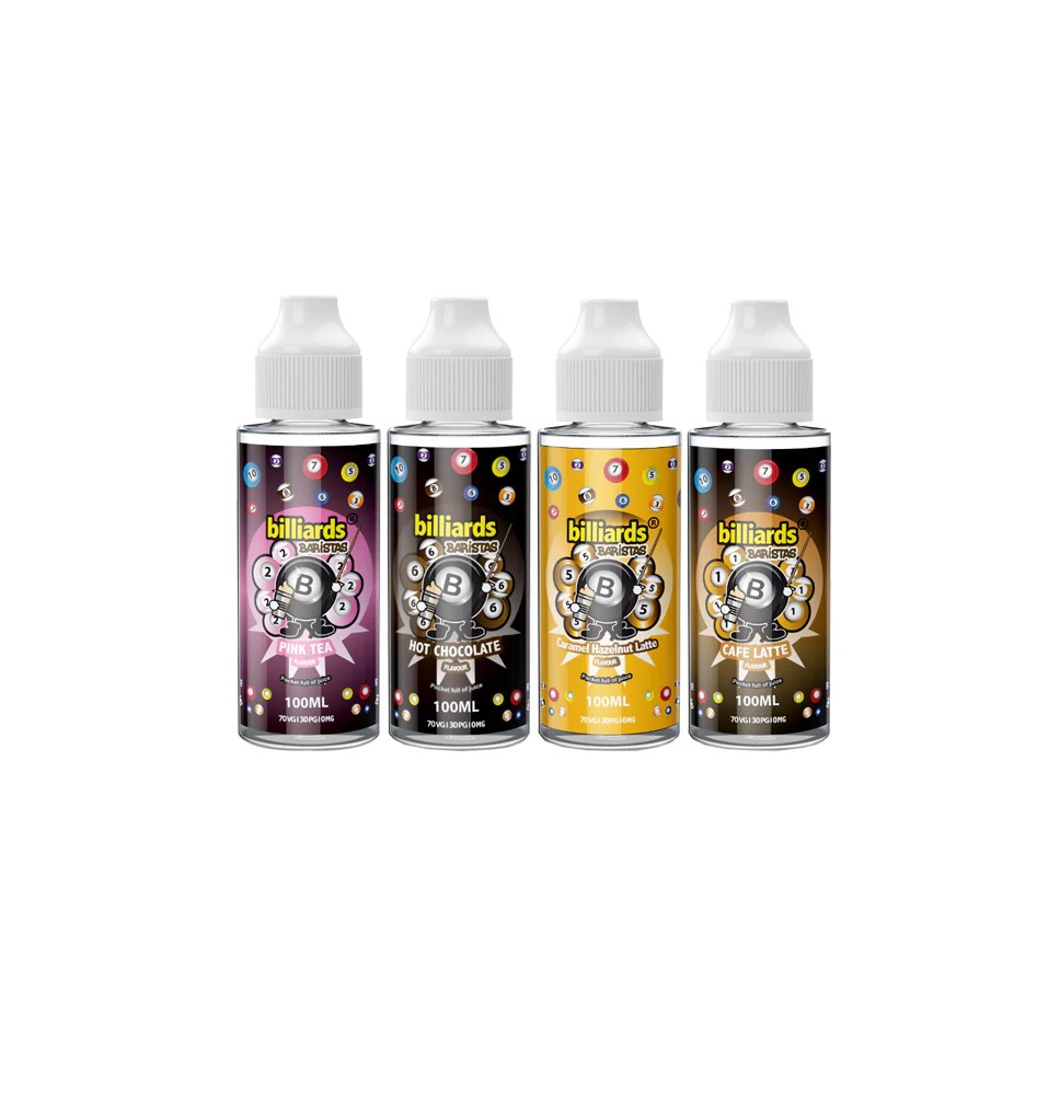 EXPIRED :: Billiards Baristas Range 100ml Shortfill 0mg (70VG/30PG)