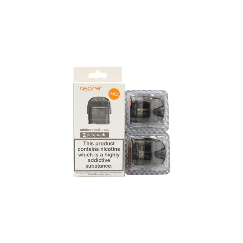 Buy Aspire Minican Replacement Pods Two Pack 2ml (0.8Ohm/1.2Ohm) | Express Highs UK