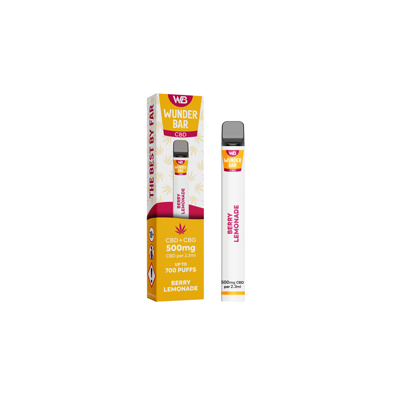 Buy Wunderbar 500mg CBD + CBG Disposable Vape Device 700 Puffs | Express Highs UK
