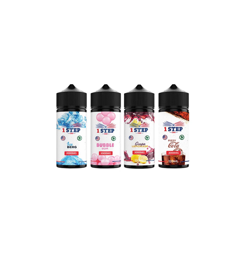 1 Step CBD 2000mg CBD E-liquid 120ml (BUY 1 GET 1 FREE)