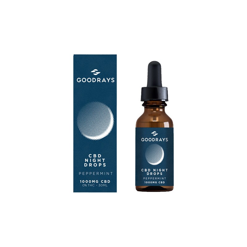 Buy Goodrays 1000mg CBD Peppermint Night Drops - 30ml | Express Highs UK